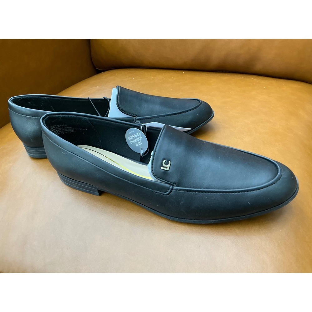 Liz‎ Claiborne Zaria Loafers Womens 7.5 Black New Memory Foam Comfort Flats